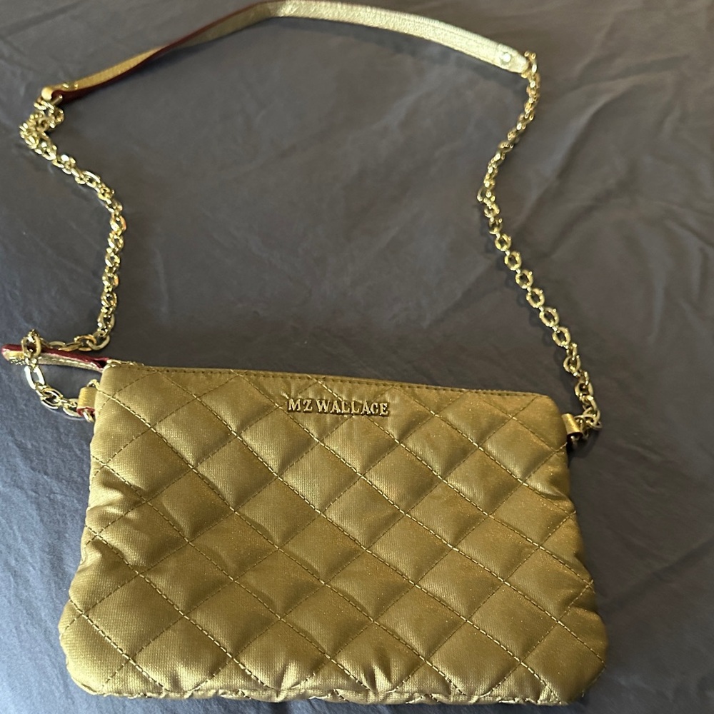 MZ Wallace Gold Quilted Crossbody